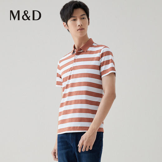 【名盾】桑蚕丝条纹POLO衫，吸湿透气，舒适不紧绷MYBL22755B 商品图2