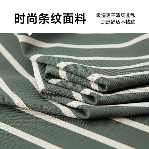 【凉感透气】【新款DDY】大依优型大码条纹短袖Polo衫翻领加肥加大男装大号大码衬衣上衣男士绅士商务休闲半袖夏季 商品图3