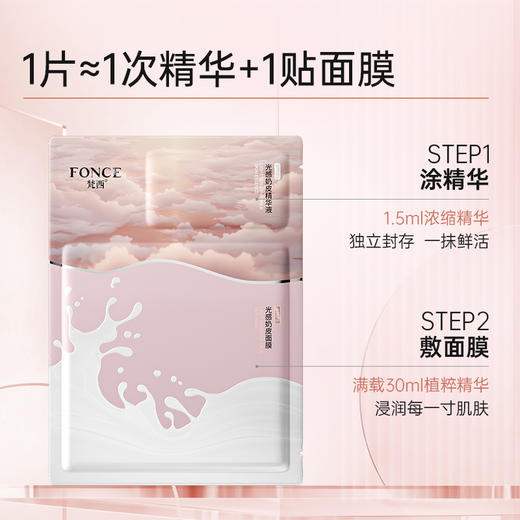 【梵西新品 119元任选3件】梵西奶皮面膜熬夜暗沉减黄提亮肤色补水保湿男女正品官方旗舰店 6片/盒 商品图2