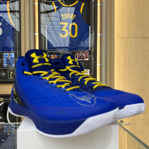 收藏系列 库里 勇士队 蓝色 亲笔签名球鞋 商品图2