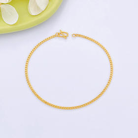 【限时克减150元】足金999 5G黄金侧身手链（可以穿绳的古巴链）(AG5GSL00124)（预售产品下单后不退款不退货不换货不补差价）