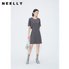 NEELLY纳俪商场同款灰色高级感卫衣裙女休闲镂空收腰中长款连衣裙 N24042Y01052 商品缩略图0