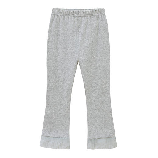 笛莎Deesha 女童裤子2024新款花边喇叭打底裤 商品图4