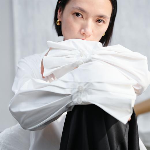 LIYIHAN直身弧形衬衫Y241C04201 商品图2