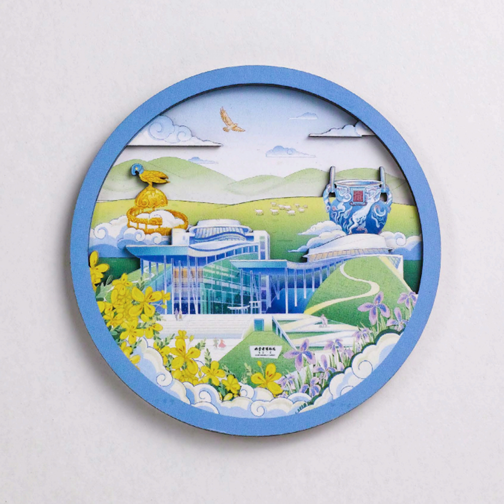 内蒙古博物院圆形冰箱贴