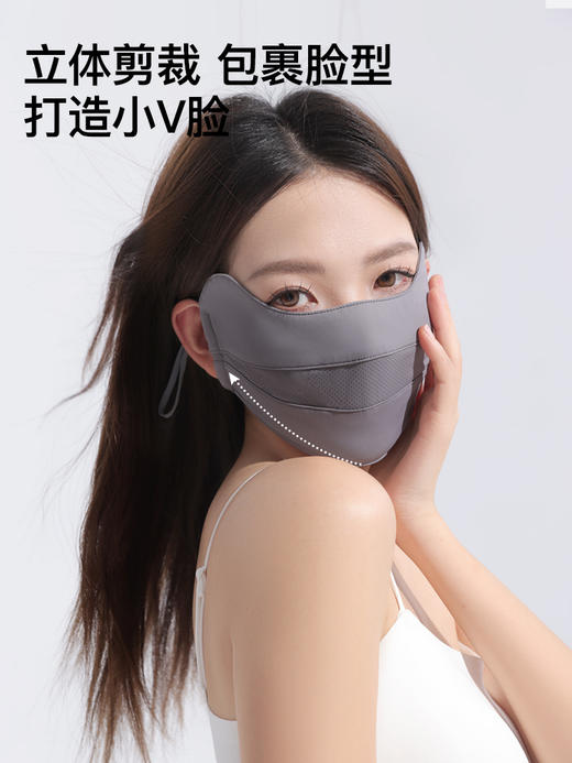 ⁶【升级款防晒口罩】 UPF1000+！软支撑防蹭妆  微笑透气孔呼吸很舒服 3A抗菌功能 耳绳设计+凉感面料 SS06-QTT-RAU 商品图4