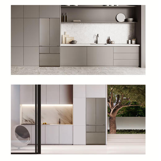 松下（Panasonic）460L零嵌多门纳诺怡X除菌净味 微冻保鲜冰箱 双系统双循环NR-W472BG-TH 商品图1