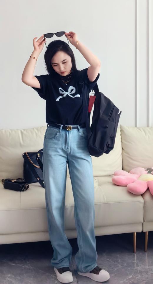 新型春夏艾草植物纯棉水洗牛仔裤 商品图5