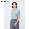 NEELLY纳俪商场同款时尚字母印花T恤女夏季垂感百搭显瘦休闲短袖 N24042R01044 商品缩略图1