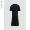 皮尔卡丹女装2024夏季新款黑色醋酸短袖休闲连衣裙C42DS26B0 商品缩略图4