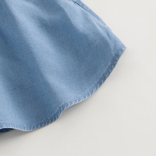 【马克珍妮 芦芙】女童A字透气蝴蝶结天丝牛仔短裤夏装新款240725 商品图4