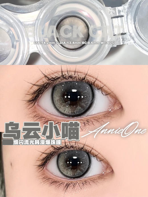 ANNIEONE 美瞳日抛 乌云小喵 直径14.2mm着色13.4mm 商品图7