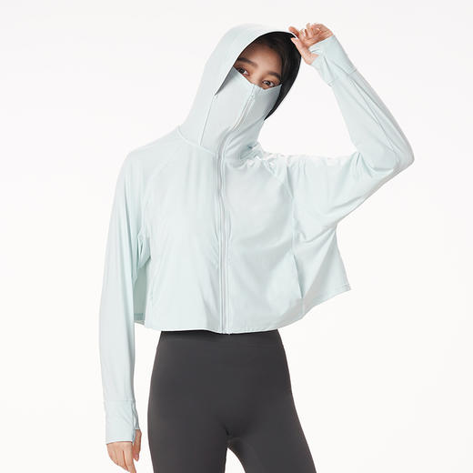 都市丽人舒适外出春夏睡衣女针织锦纶混纺家居服薄款长袖上衣女士防晒单件上衣LH47A1 商品图5