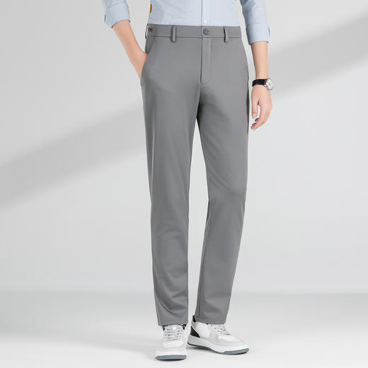 【含桑蚕丝+抗菌】圣得西男士休闲裤春款弹力百搭长裤2412913013 商品图1