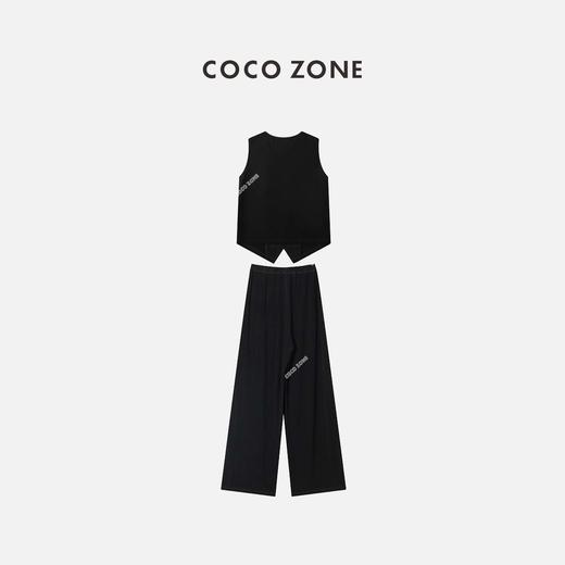 COCO ZONE 夏季时尚肌理感面背心小马甲+简约长裤 23C18641 商品图3