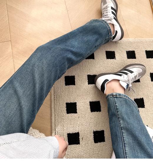 老米优品🎈实物炒鸡赞！！神仙裤型！！《复古做旧调 莱赛尔天丝果冻牛仔裤》窄版直筒微拖地，显瘦！软糯到哭！！K240327A 商品图3