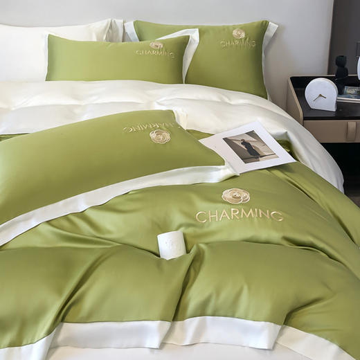 【冰丝床上四件套 水洗真丝被套被罩】轻奢天丝床品 宿舍家居床单三件套 商品图14