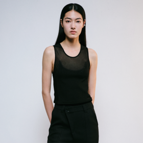 LIYIHAN坑条拼接上衣Y241S25901