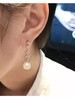 B032705不对称银镶晶钻花瓣耳环简洁兼气质并具 商品缩略图7