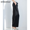 oldcolour黑色高腰西装裤夏新款简约通勤OL阔腿休闲裤女P22073287 商品缩略图1