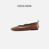 COCO ZONE2024设计感小众圆头平底鞋复古通勤风单鞋CC2A0193 商品缩略图1