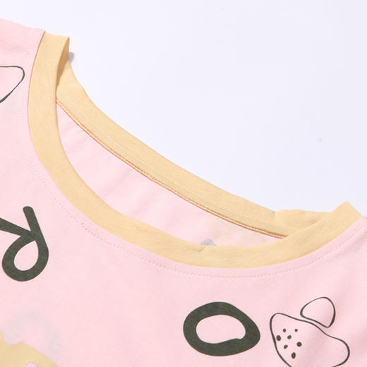 都市丽人生活家居春夏睡衣女32支CVC单面家居服薄款短袖裙女士棉质睡裙LH46B5 商品图4