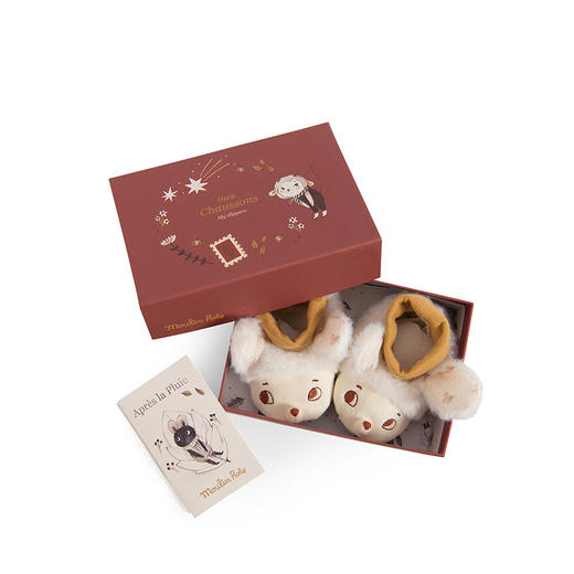 法国 Moulin Roty 宝宝鞋（礼盒装）适合0-6月龄 鞋长11cm 卡通形象 针织袜套 商品图3