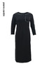 皮尔卡丹女装2024春夏新款黑色简约通勤风连衣裙C42DL30B0 商品缩略图1