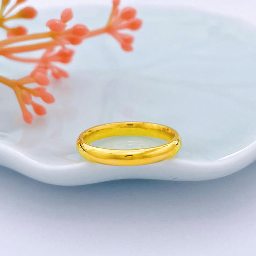 【限时克减150元】足金999.9 固口空心光面素圈圈戒(AF020JZ00120)（预售产品下单后不退款不退货不换货不补差价（预售产品下单后不退款不退货不换货不补差价 商品图0