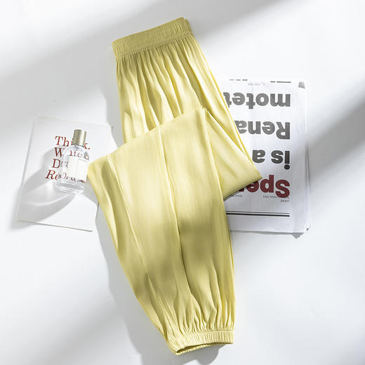 【束脚版型，显瘦又舒适！】冰丝灯笼裤女裤宽松直筒高腰显瘦，休闲夏季薄款萝卜束脚防蚊运动裤-lm！ 商品图10