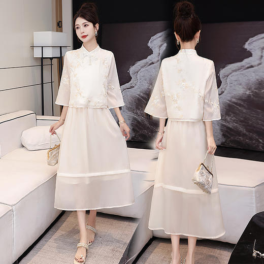 复古新中式，时尚刺绣两件套HR-RSLD1071 商品图3