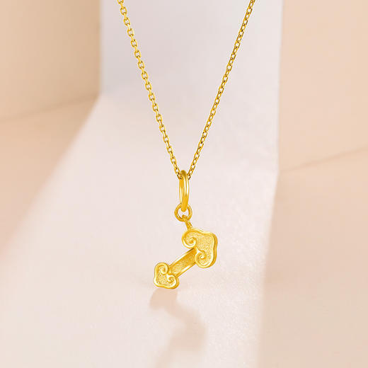 周六福黄金如意吊坠女金坠子计价足金金坠挂坠送女友送女友礼物 商品图2
