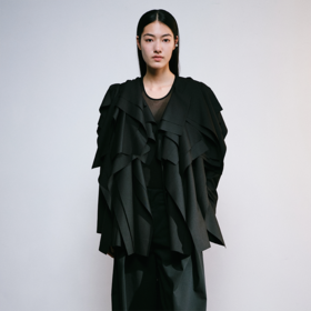 LIYIHAN艺术感书页西装外套 Y241T08590