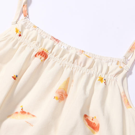 都市丽人生活家居春夏睡衣女梭织人棉家居服薄款吊带裙女士梭织棉睡裙LH46E7 商品图3