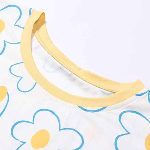 都市丽人生活家居春夏睡衣女32支CVC单面家居服薄款短袖裙女士棉质睡裙LH46E5 商品图3