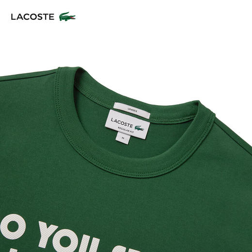 Lacoste法国鳄鱼男女同款新款时尚百搭短袖T恤TH0134-98 商品图7