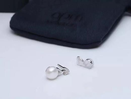 B032705不对称银镶晶钻花瓣耳环简洁兼气质并具 商品图12