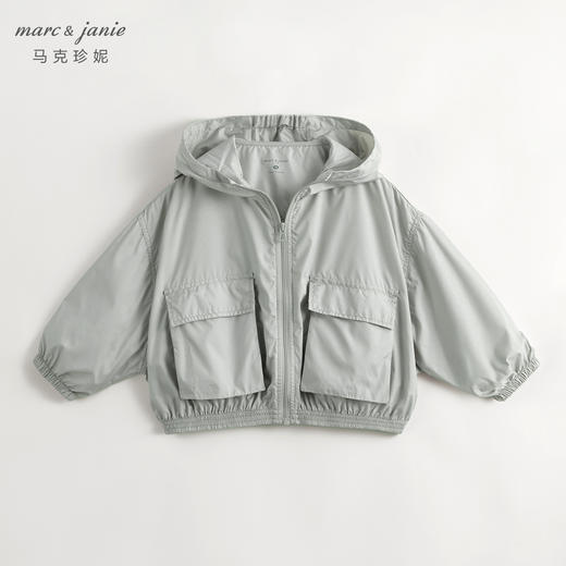 马克珍妮男女童大口袋蝙蝠袖超轻防晒衣儿童防晒服夏装新款240362 商品图5