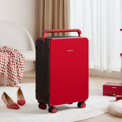 【出行好物丨途加 平衡经典20/24寸中置宽拉杆行李箱】宽拉杆不占用内部空间，科学散力推行更省力，不用分正反两面都可以推，轻量化分区收纳，再多行李不怕乱 商品图5