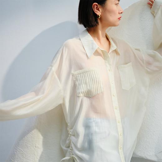LIYIHAN通透感宽松衬衫Y242C03178 商品图2