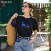 OLrain欧芮儿黑色短袖T恤女夏季2024年新款精致绣花宽松百搭上衣 商品缩略图0