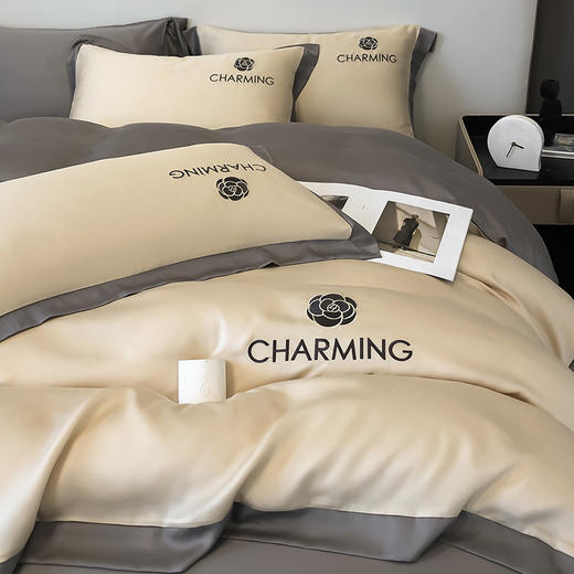 【冰丝床上四件套 水洗真丝被套被罩】轻奢天丝床品 宿舍家居床单三件套 商品图0