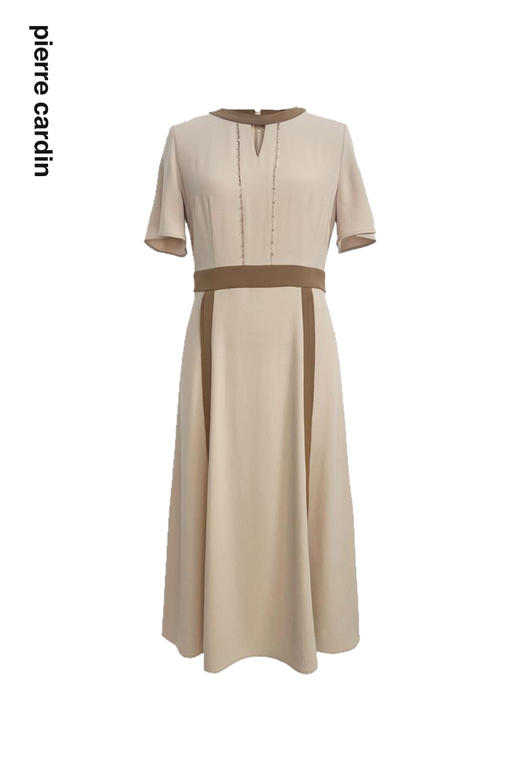 皮尔卡丹女装连衣裙修身淑女短袖通勤A摆连衣裙C42DS25K1
 商品图1