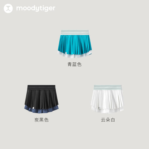 【24年夏新款】moodytiger儿童裙子24夏新款女童休闲透气运动防走光半身裙42211803 商品图3