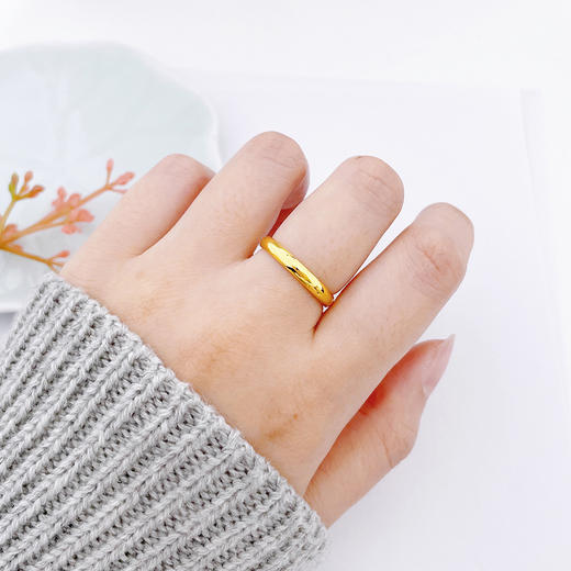 【限时克减150元】足金999.9 固口空心光面素圈圈戒(AF020JZ00120)（预售产品下单后不退款不退货不换货不补差价（预售产品下单后不退款不退货不换货不补差价 商品图2