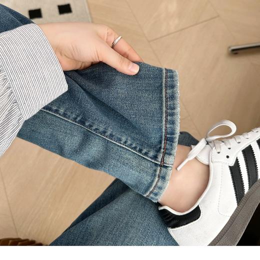 老米优品🎈实物炒鸡赞！！神仙裤型！！《复古做旧调 莱赛尔天丝果冻牛仔裤》窄版直筒微拖地，显瘦！软糯到哭！！K240327A 商品图6