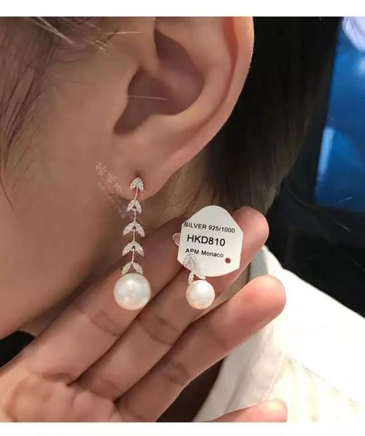 B032705不对称银镶晶钻花瓣耳环简洁兼气质并具 商品图8