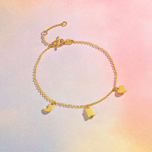 周六福黄金手链女计价足金童话梦境手饰春日调色盘系列送女友礼物 商品图4