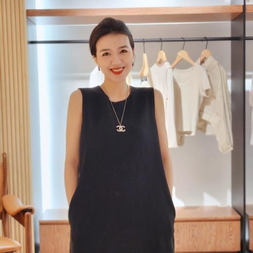 R30【十年小黑裙2.0】加长款夏季轻职风加长款气质高级无袖连衣裙N24LE01044-12.16直播 商品图1