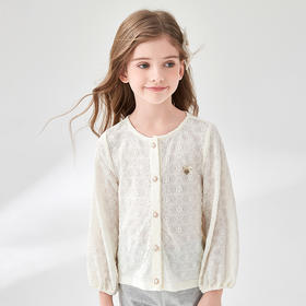 笛莎Deesha 童装女童外套2024新款时尚针织外套